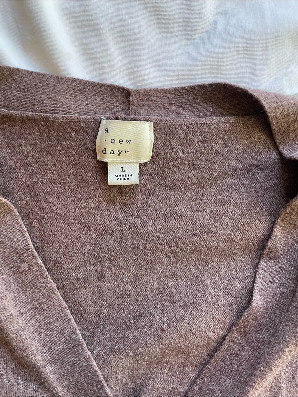 a new day Mauve Brown V-Neck Button Cardigan - Picture 2 of 2
